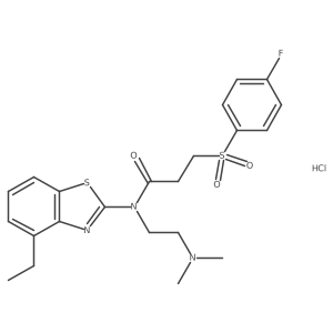 N-(2-(dimethylamino)ethyl)-N-(4-ethylbenzo[d]thiazol-2-yl)-3-((4-fluorophenyl)sulfonyl)propanamide hydrochloride Structure