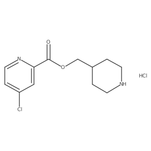 4-Piperidinylmethyl 4-chloro-2-pyridinecarboxylate hydrochloride Structure