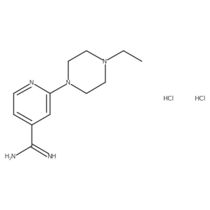 2-(4-Ethylpiperazin-1-yl)pyridine-4-carboximidamide dihydrochloride结构式