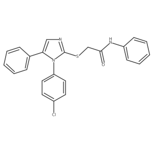 2-((1-(4-chlorophenyl)-5-phenyl-1H-imidazol-2-yl)thio)-N-phenylacetamide Structure