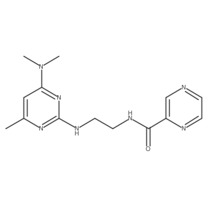 N-(2-((4-(dimethylamino)-6-methylpyrimidin-2-yl)amino)ethyl)pyrazine-2-carboxamide结构式
