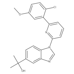 2-{1-[6-(2-chloro-5-methoxy-phenyl)-pyridin-2-yl]-1H-benzoimidazol-5-yl}-propan-2-ol结构式