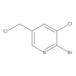 2-Bromo-3-chloro-5-(chloromethyl)pyridine Structure