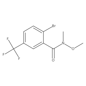 2-bromo-N-methoxy-N-methyl-5-(trifluoromethyl)benzamide Structure