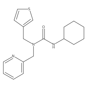 3-Cyclohexyl-1-(pyridin-2-ylmethyl)-1-(thiophen-3-ylmethyl)urea Structure