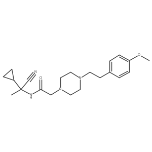 N-(1-cyano-1-cyclopropylethyl)-2-{4-[2-(4-methoxyphenyl)ethyl]piperazin-1-yl}acetamide Structure