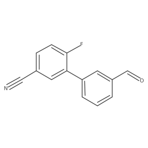 6-Fluoro-3'-formyl-[1,1'-biphenyl]-3-carbonitrile结构式