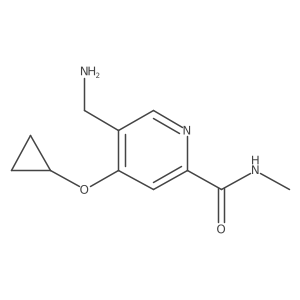 5-(Aminomethyl)-4-cyclopropoxy-N-methylpicolinamide结构式