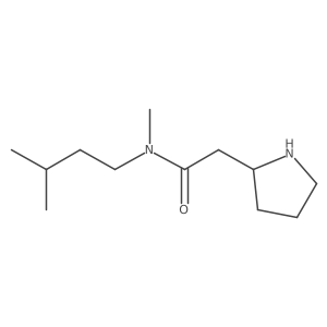 N-isopentyl-N-methyl-2-pyrrolidin-2-yl-acetamide结构式