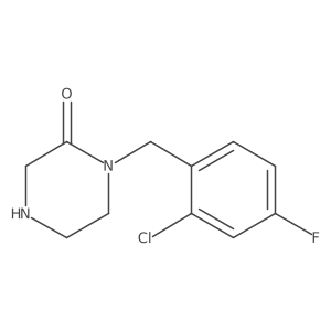 1-[(2-Chloro-4-fluorophenyl)methyl]-2-piperazinone结构式
