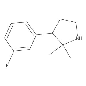 3-(3-Fluorophenyl)-2,2-dimethylpyrrolidine Structure