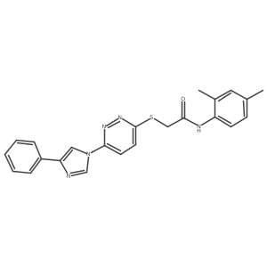 N-(2,4-dimethylphenyl)-2-((6-(4-phenyl-1H-imidazol-1-yl)pyridazin-3-yl)thio)acetamide Structure