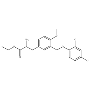 Tyrosine, 3-[(2,4-dichlorophenoxy)methyl]-O-methyl-, ethyl ester Structure