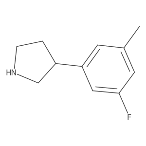 3-(3-Fluoro-5-methylphenyl)pyrrolidine结构式