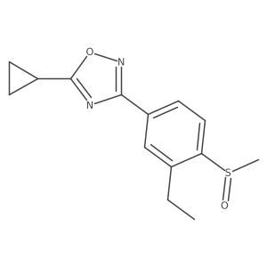 5-Cyclopropyl-3-[3-ethyl-4-(methylsulfinyl)phenyl]-1,2,4-oxadiazole结构式