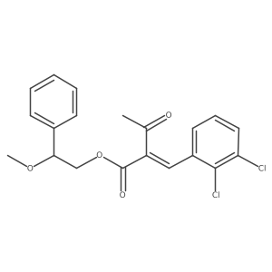 Butanoic acid, 2-[(2,3-dichlorophenyl)methylene]-3-oxo-, 2-methoxy-2-phenylethyl ester, (S)-结构式