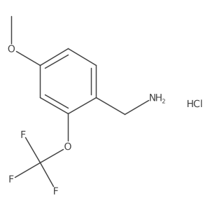 (4-Methoxy-2-(trifluoromethoxy)phenyl)methanamine hydrochloride结构式