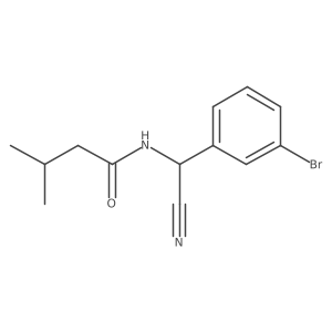 N-[(3-bromophenyl)(cyano)methyl]-3-methylbutanamide Structure