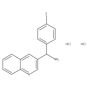 (4-Fluorophenyl)(quinolin-3-yl)methanamine dihydrochloride结构式