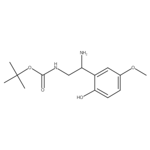 tert-butyl N-[2-amino-2-(2-hydroxy-5-methoxyphenyl)ethyl]carbamate Structure