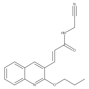 N-(cyanomethyl)-3-(2-propoxyquinolin-3-yl)prop-2-enamide结构式