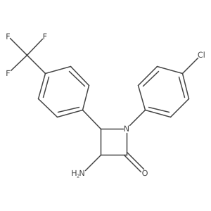 3-Amino-1-(4-chlorophenyl)-4-(4-(trifluoromethyl)phenyl)azetidin-2-one Structure
