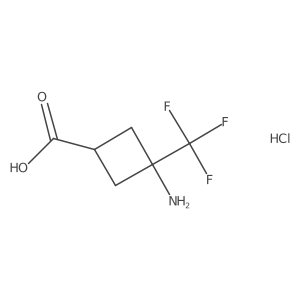 3-Amino-3-(trifluoromethyl)cyclobutane-1-carboxylic acid hydrochloride Structure