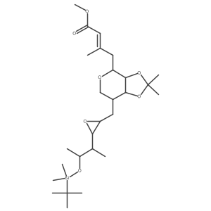 2-O-tert-Butyldimethylsilyl-6,7-O-(1-methylethylene)-monic Acid A Methyl Ester结构式