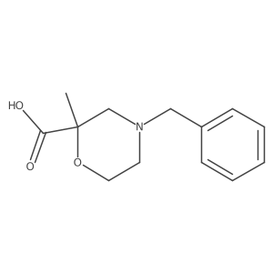 4-Benzyl-2-methylmorpholine-2-carboxylic acid hydrochloride结构式