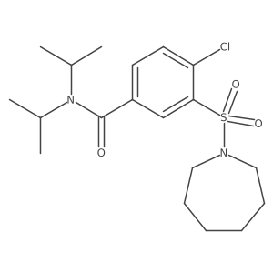 Benzamide, 4-chloro-3-[(hexahydro-1H-azepin-1-yl)sulfonyl]-N,N-bis(1-methylethyl)-结构式