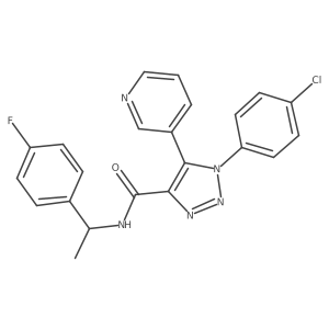 1-(4-chlorophenyl)-N-(1-(4-fluorophenyl)ethyl)-5-(pyridin-3-yl)-1H-1,2,3-triazole-4-carboxamide Structure