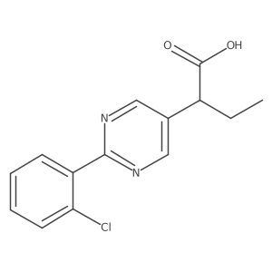 2-(2-Chlorophenyl)-I+/--ethyl-5-pyrimidineacetic acid结构式