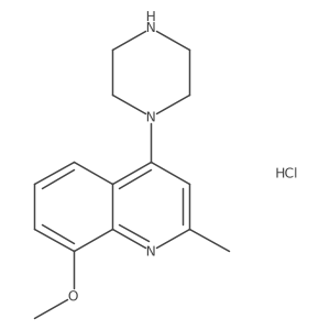 8-Methoxy-2-methyl-4-(piperazin-1-yl)quinoline hydrochloride结构式
