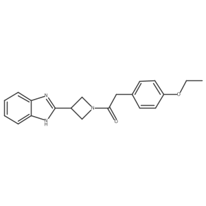 1-(3-(1H-benzo[d]imidazol-2-yl)azetidin-1-yl)-2-(4-ethoxyphenyl)ethanone结构式