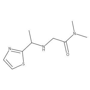 N,N-Dimethyl-2-{[1-(1,3-thiazol-2-yl)ethyl]amino}acetamide Structure