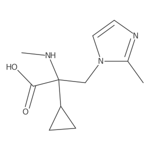 2-cyclopropyl-3-(2-methyl-1H-imidazol-1-yl)-2-(methylamino)propanoic acid结构式