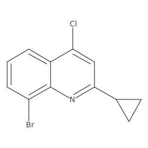 8-Bromo-4-chloro-2-cyclopropylquinoline Structure
