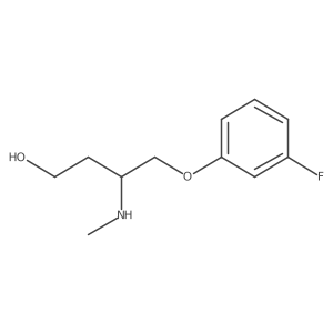 1-Butanol, 4-(3-fluorophenoxy)-3-(methylamino)- Structure