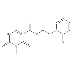 3-methyl-2,4-dioxo-N-(2-(6-oxopyridazin-1(6H)-yl)ethyl)-1,2,3,4-tetrahydropyrimidine-5-carboxamide结构式