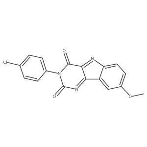 3-(4-chlorophenyl)-8-methoxy-1H,2H,3H,4H,5H-pyrimido[5,4-b]indole-2,4-dione结构式