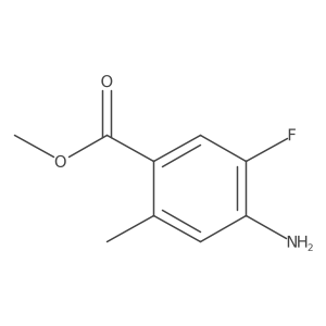 Methyl 4-amino-5-fluoro-2-methylbenzoate结构式