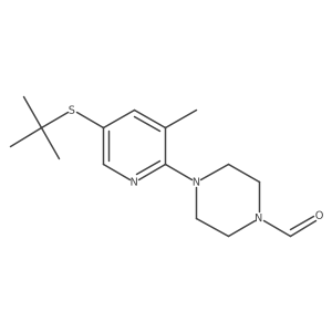 4-(5-(tert-Butylthio)-3-methylpyridin-2-yl)piperazine-1-carbaldehyde Structure