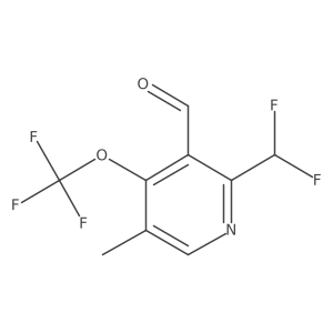 2-(Difluoromethyl)-5-methyl-4-(trifluoromethoxy)pyridine-3-carboxaldehyde结构式
