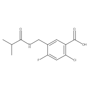 2-Chloro-4-fluoro-5-(isobutyramidomethyl)benzoic acid结构式