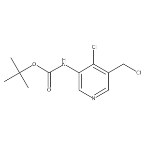 Tert-butyl 4-chloro-5-(chloromethyl)pyridin-3-ylcarbamate Structure