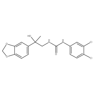 1-(2-(Benzo[d][1,3]dioxol-5-yl)-2-hydroxypropyl)-3-(3,4-dichlorophenyl)urea结构式