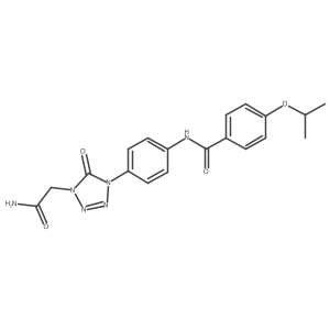 N-(4-(4-(2-amino-2-oxoethyl)-5-oxo-4,5-dihydro-1H-tetrazol-1-yl)phenyl)-4-isopropoxybenzamide Structure