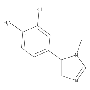 2-Chloro-4-(3-methylimidazol-4-yl)aniline结构式