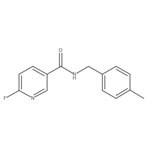 6-fluoro-N-[(4-methylphenyl)methyl]pyridine-3-carboxamide Structure