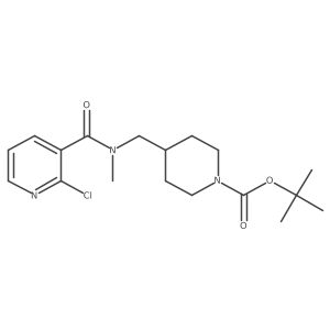 tert-Butyl 4-((2-chloro-N-methylnicotinamido)methyl)piperidine-1-carboxylate Structure